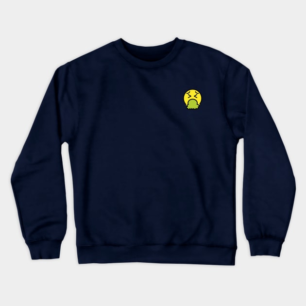 Vomit Sick Emoji Crewneck Sweatshirt by Quotes2Wear